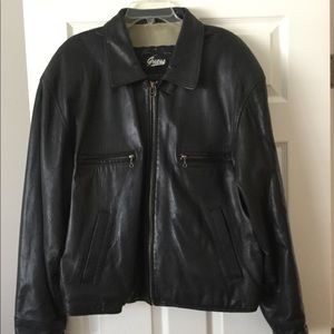 Guess men’s genuine leather jacket